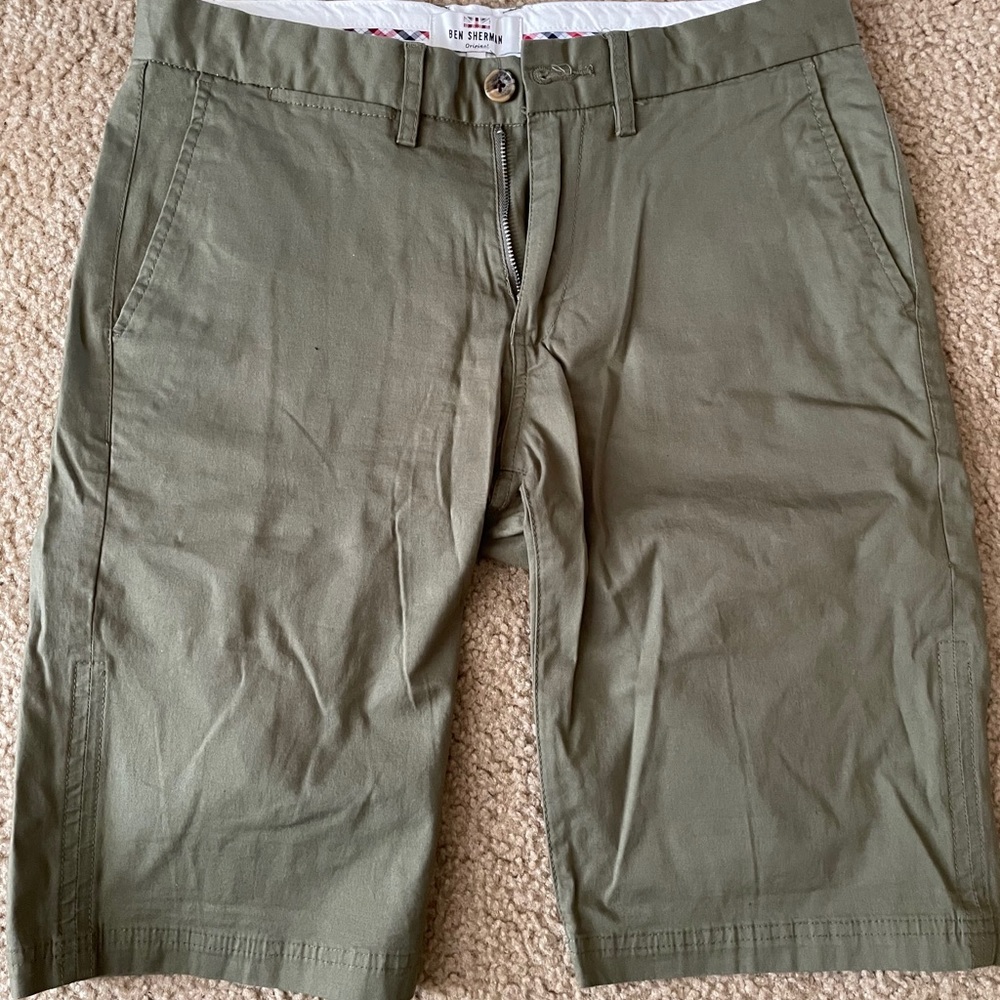 Ben Sherman Hunt Green Dress Shorts